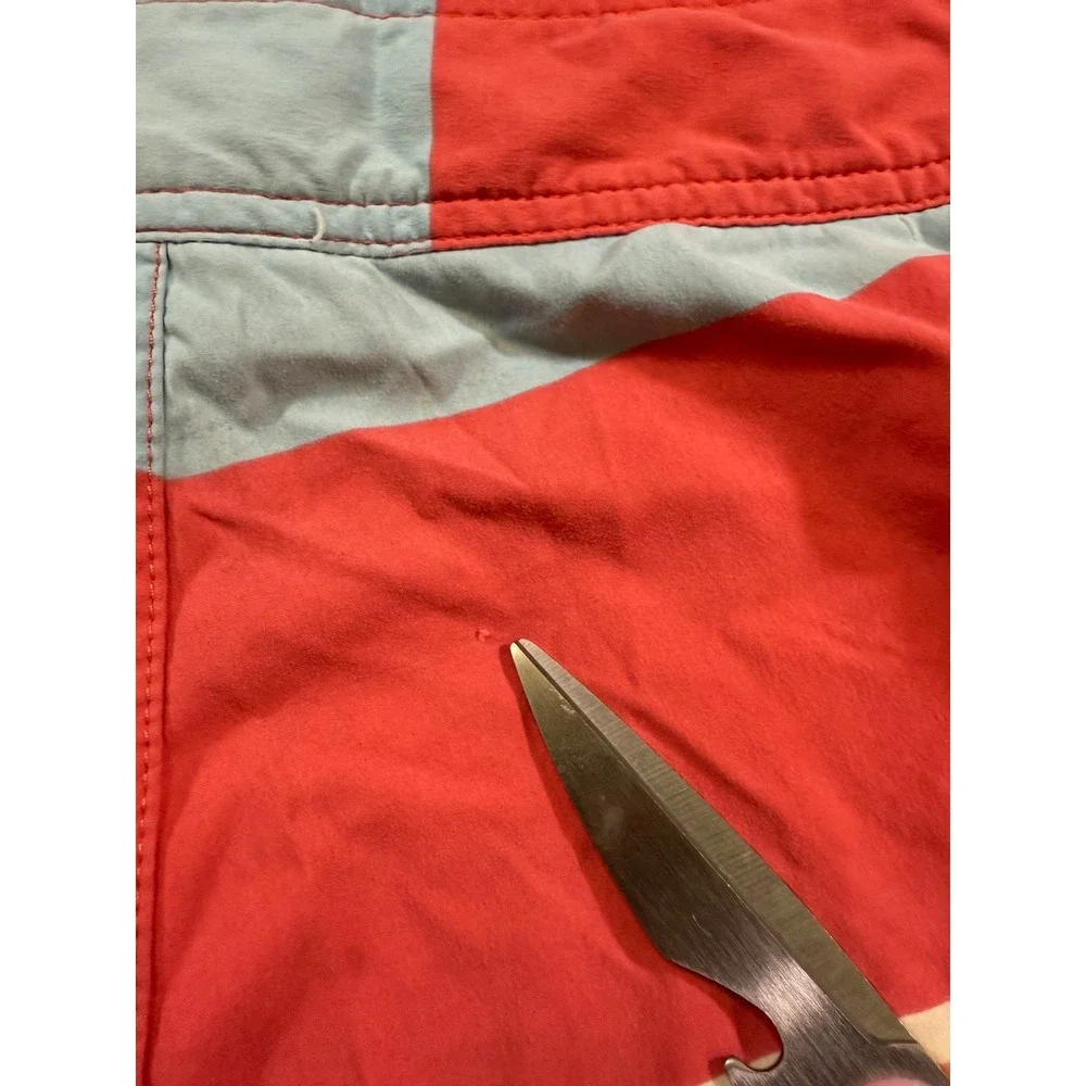 Patagonia Board Shorts 36 Red Striped Swim Trunks Surfing Beachwear Vacation
